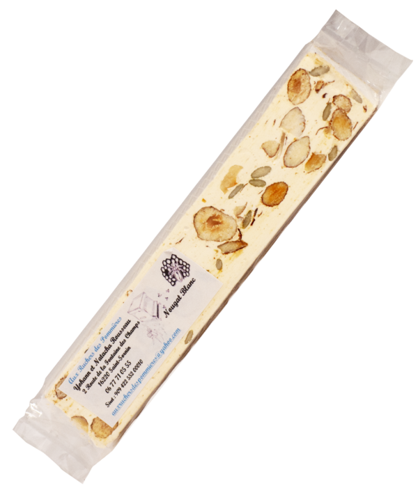 Nougat blanc, barrette de 100g