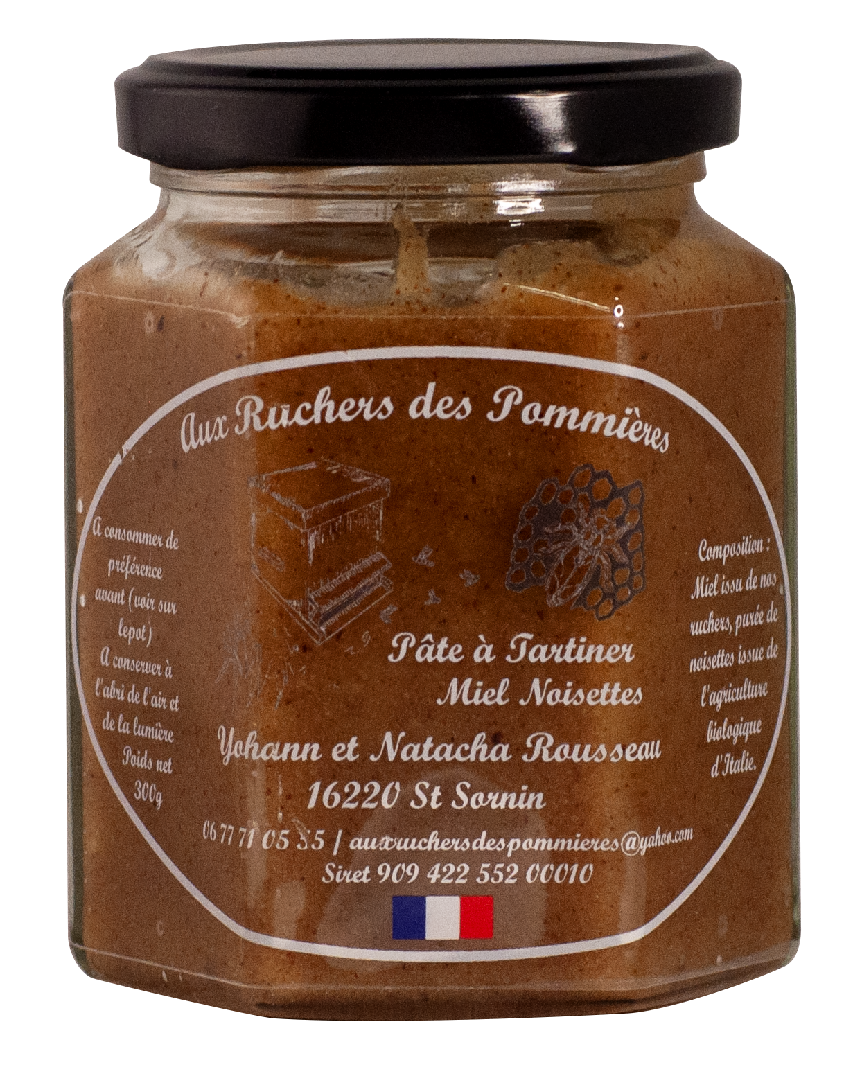 Pâte à tartiner miel noisettes 300g